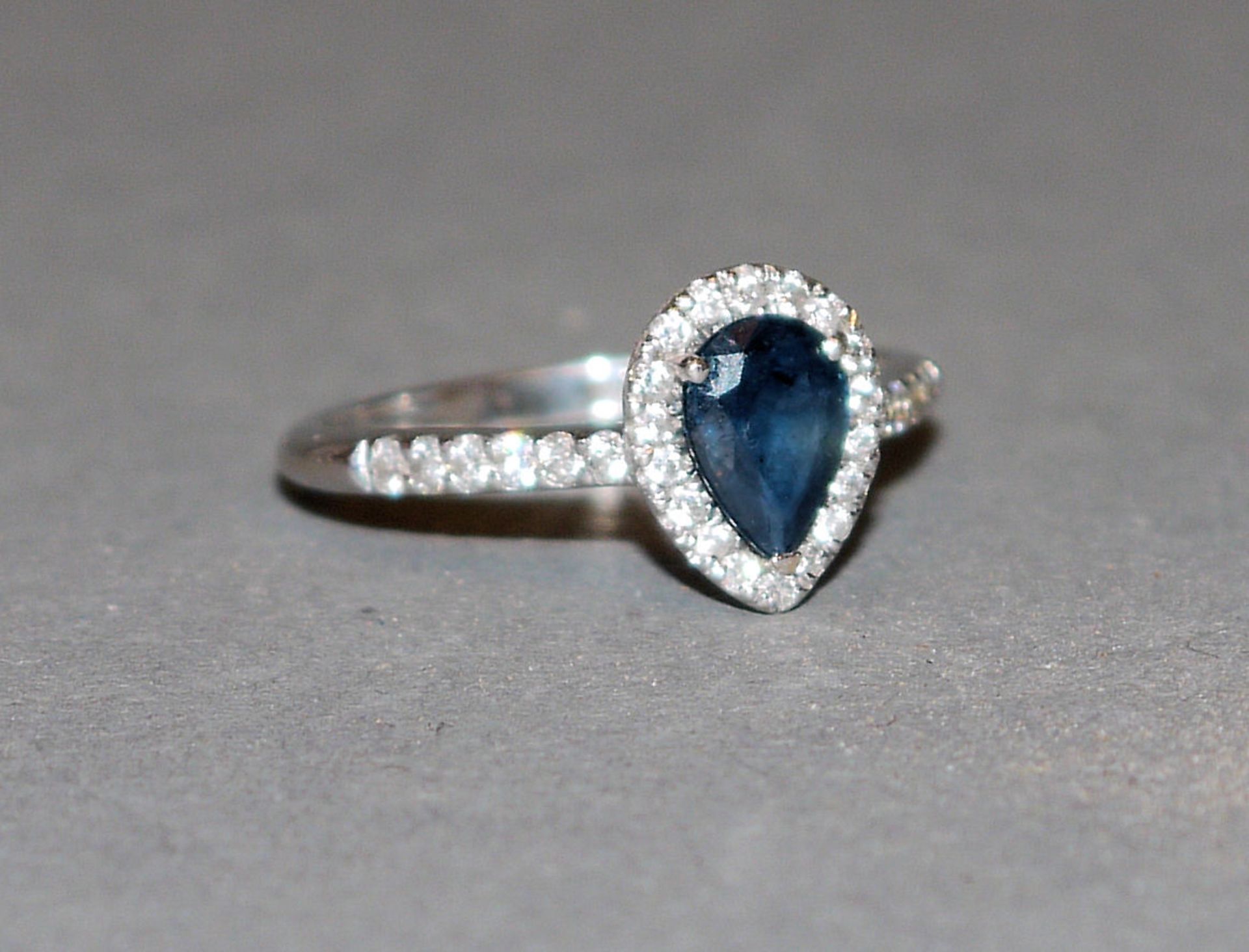 Brillantring mit Saphir, Gold, Manuel Spinosa