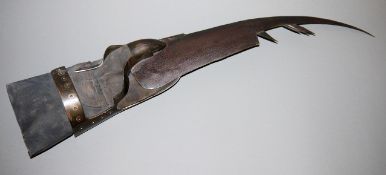 Wolfgang Bier, Langer "Sensenhandschuh", Leder & Eisen