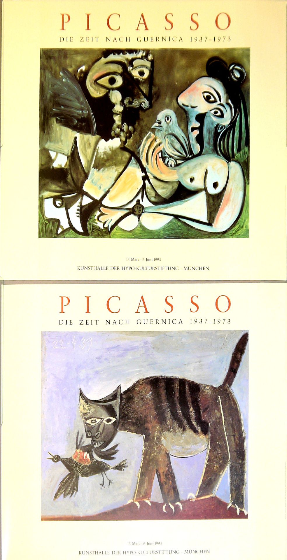 Pablo Picasso, nach, "Le dormeur" & "Minotaure et femme nue", zwei Pochoir-Lithographien, SPADEM 19 - Bild 5 aus 5