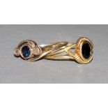 Zwei Saphirringe, Gold, 19. Jh./ frühes 20. Jh.