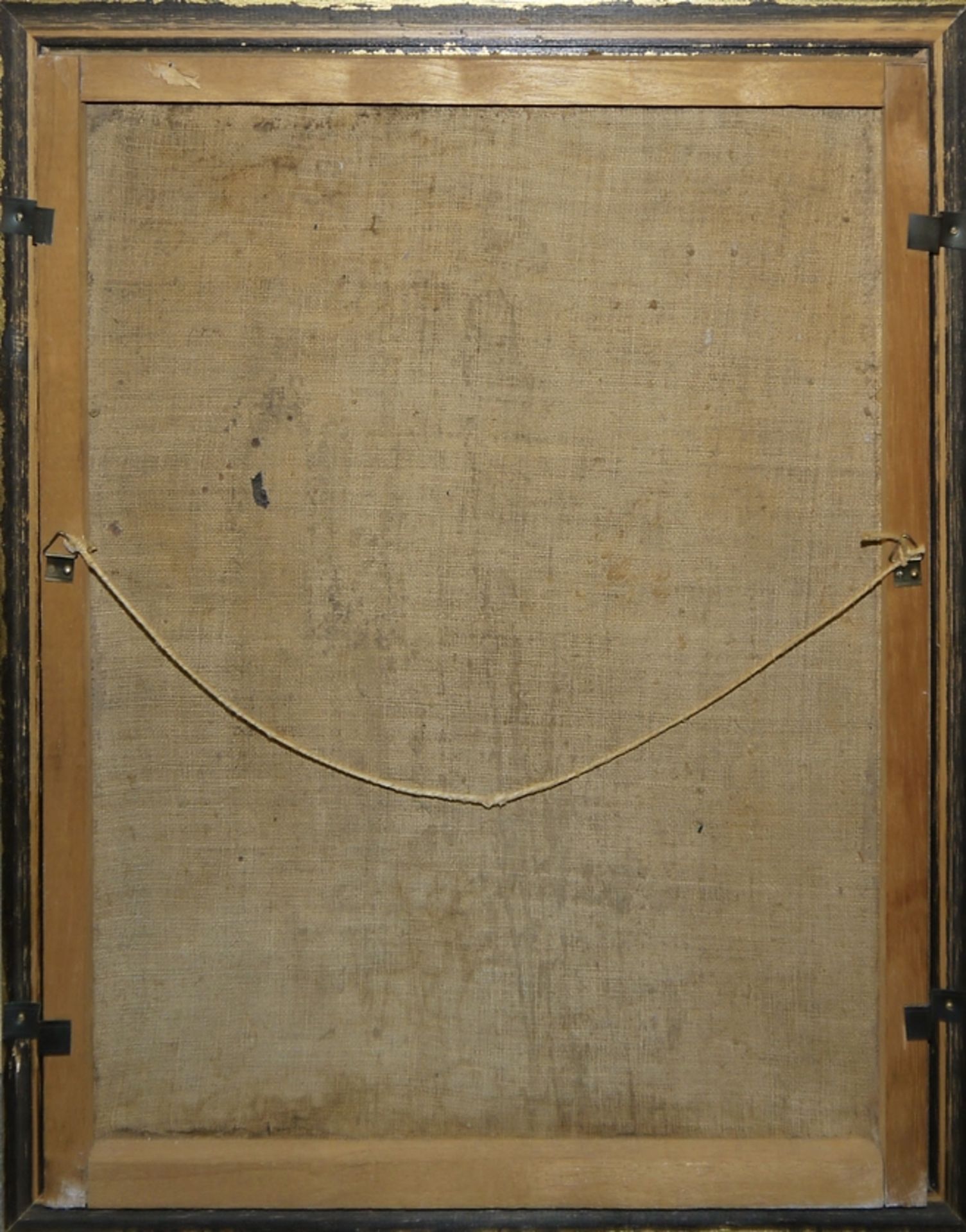 Andachtsbild der Heiligen Barbara von Nikomedien, Ölgemälde, gerahmt, Cusco-Schule, Peru, 18. Jh. - Bild 2 aus 2