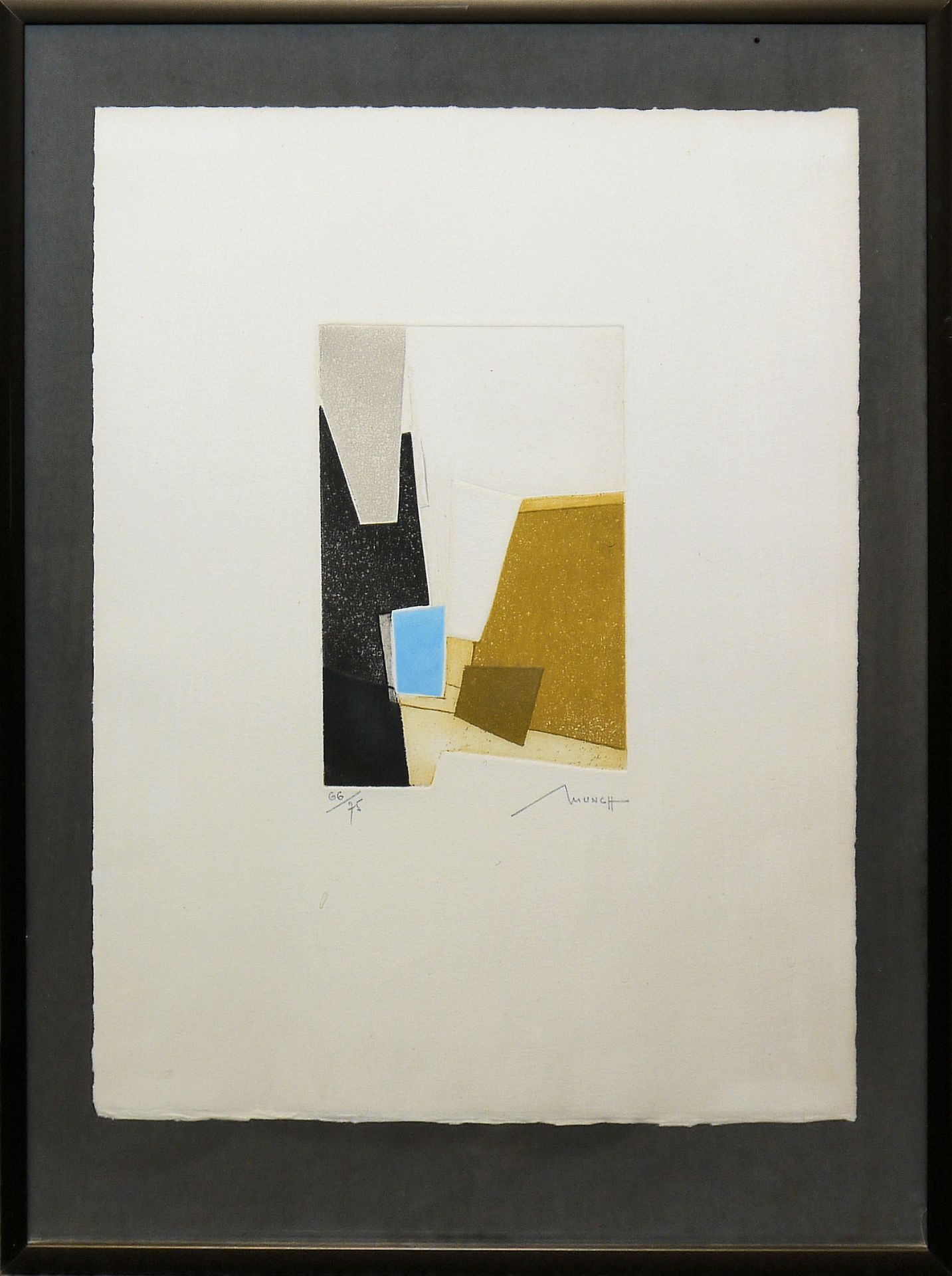 Bernard Munch, Annapia Antonini und Renée Lubarow, 3 signierte Farbradierungen, gerahmt