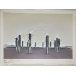 Hannsjörg Voth, "Platz der Macht", zweiteilige Arbeit mit Serigraphien und Transparentpapier