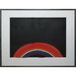 Otto Piene, Regenbogen für Hering, signierte Farbserigraphie mit Sprühfarbe von 1966, gerahmt