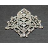 Prächtige Diamantbrosche des Art Déco, Gold um 1920