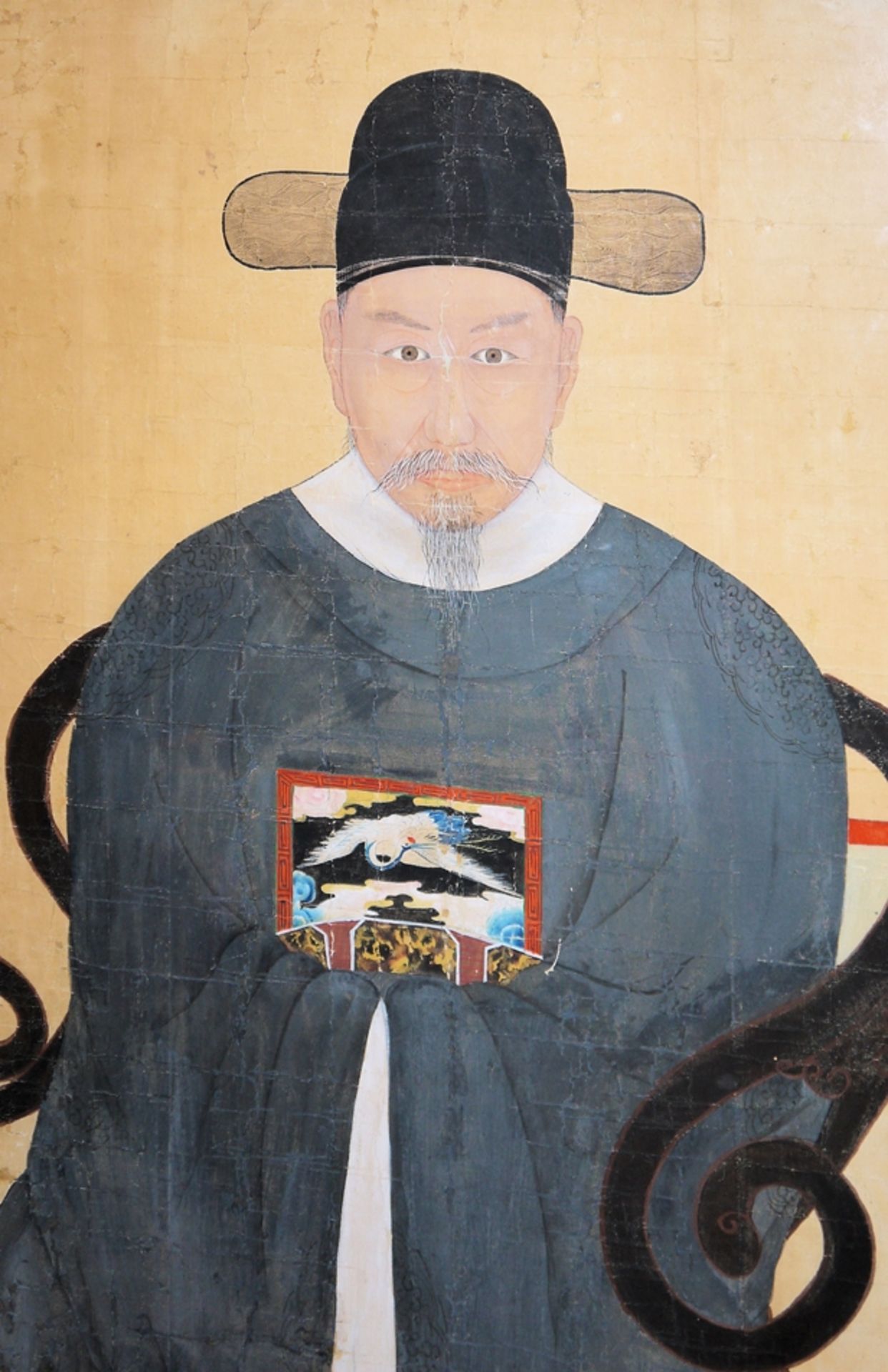 Ehrenbild eines hohen zivilen Beamten, Joseon-Dynastie, Korea 18./19. Jh. - Bild 2 aus 3