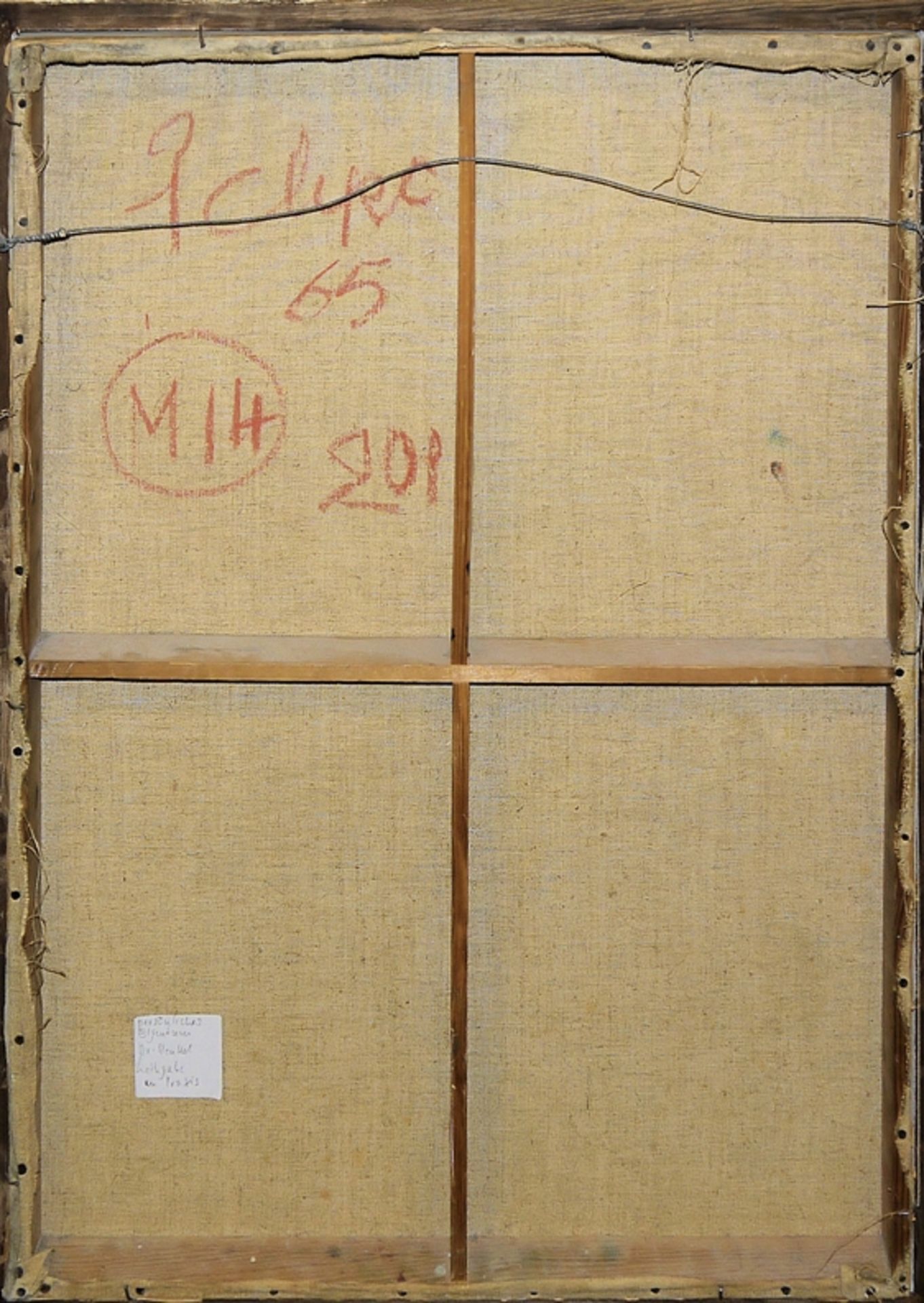 Pierre Clerc, Abstrakte Komposition, Mischtechnik von 1965, mit Katalog - Bild 3 aus 4