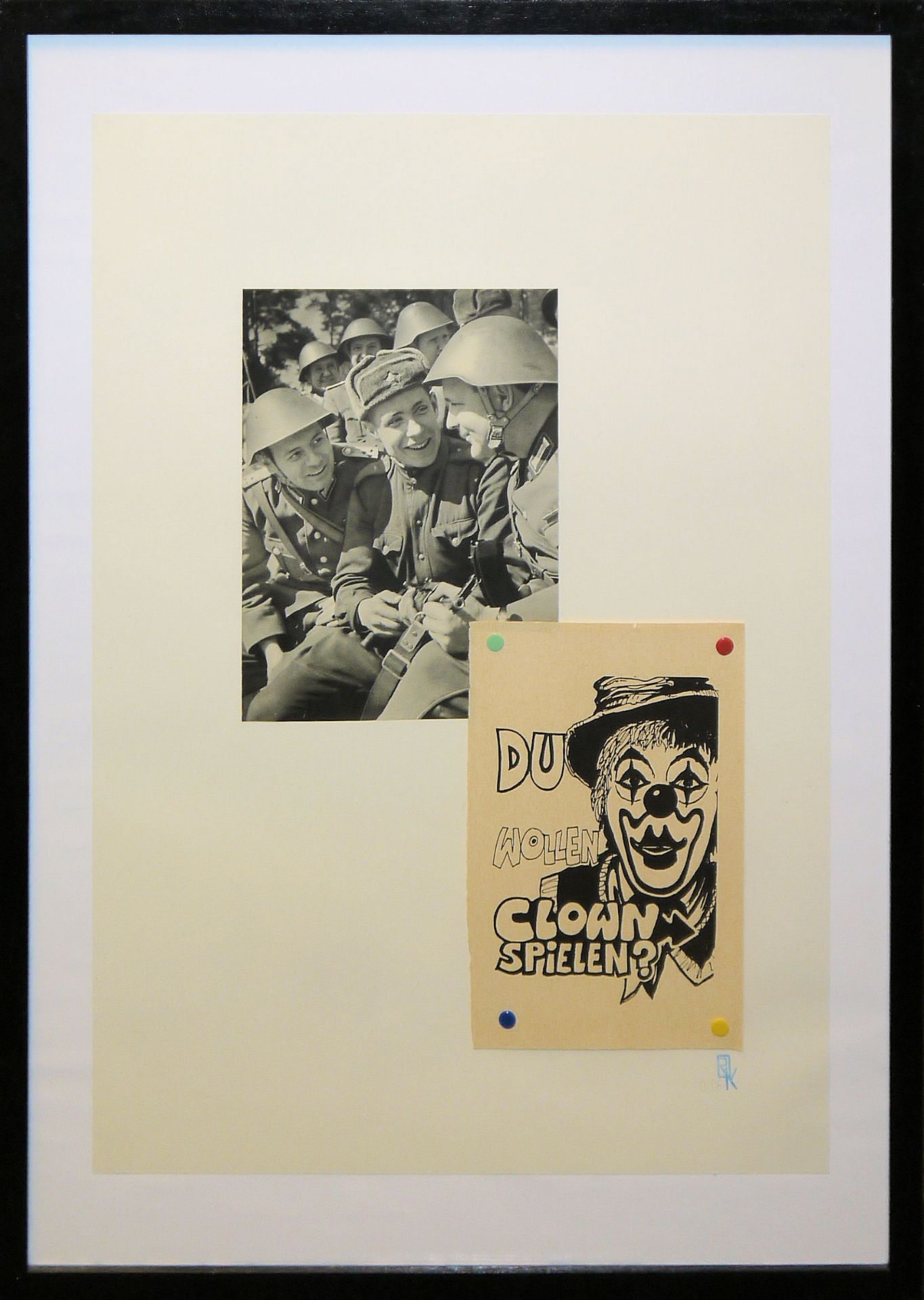Oliver Kroll, "Du wollen Clown spielen", 2 Collagen von 2008 - Bild 3 aus 4