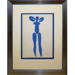 Henri Matisse, Nu Bleu X, Farblithographie, galeriegerahmt