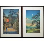 12 Ukiyo-e, japanische Farbholzschnitte der Uchida Art Co., Kyoto Mitte 20. Jh.