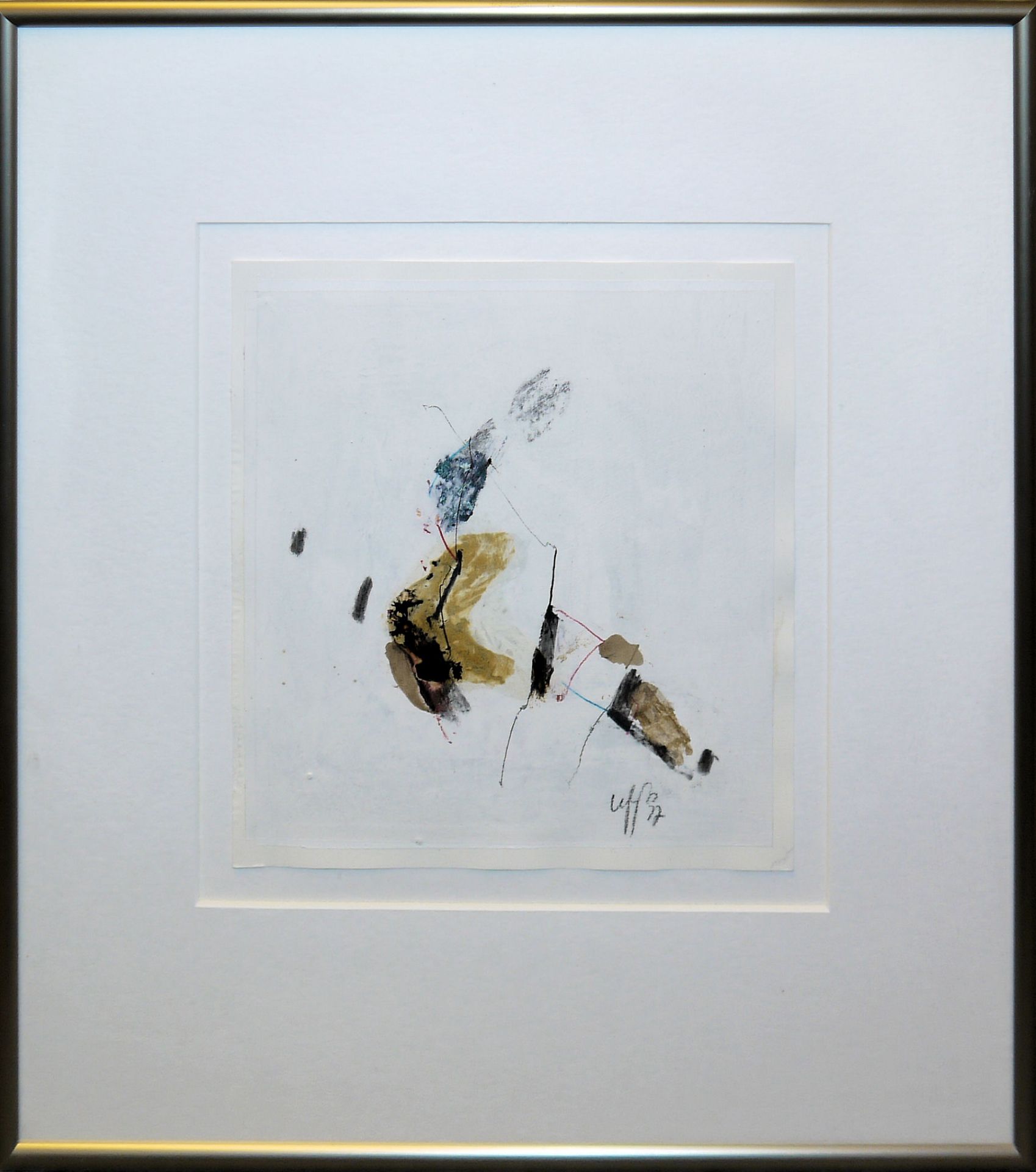 Manfred Nipp, Informelle Kompositionen, 4 signierte Mischtechniken, galeriegerahmt - Bild 3 aus 5