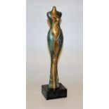 Michael Becker, "Das Model", erotischer Frauenakt, Bronzeplastik