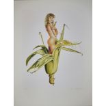 Mel Ramos, Korn Kween (Korn Queen), signierte Farblithographie von 1998