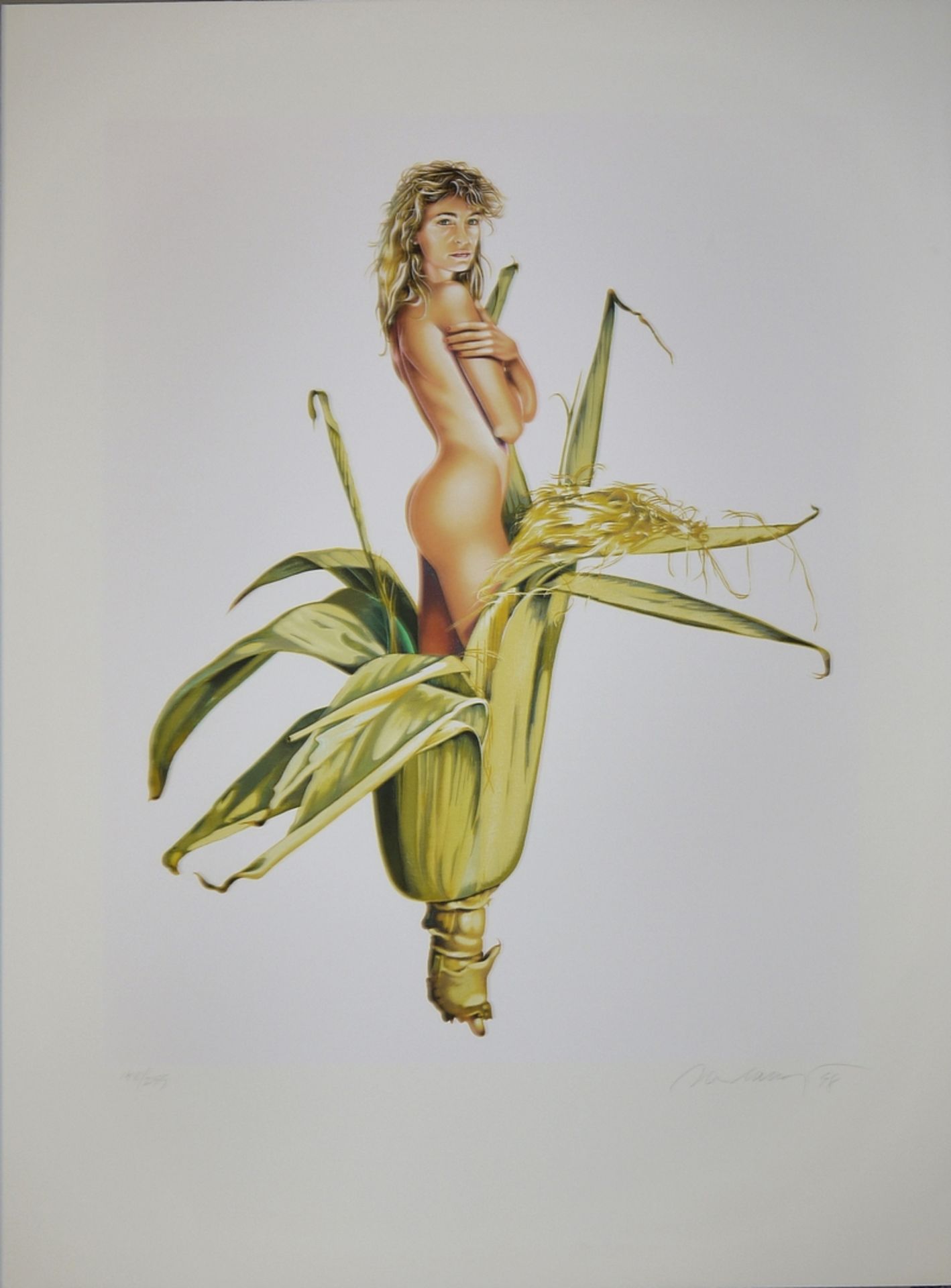 Mel Ramos, Korn Kween (Korn Queen), signierte Farblithographie von 1998