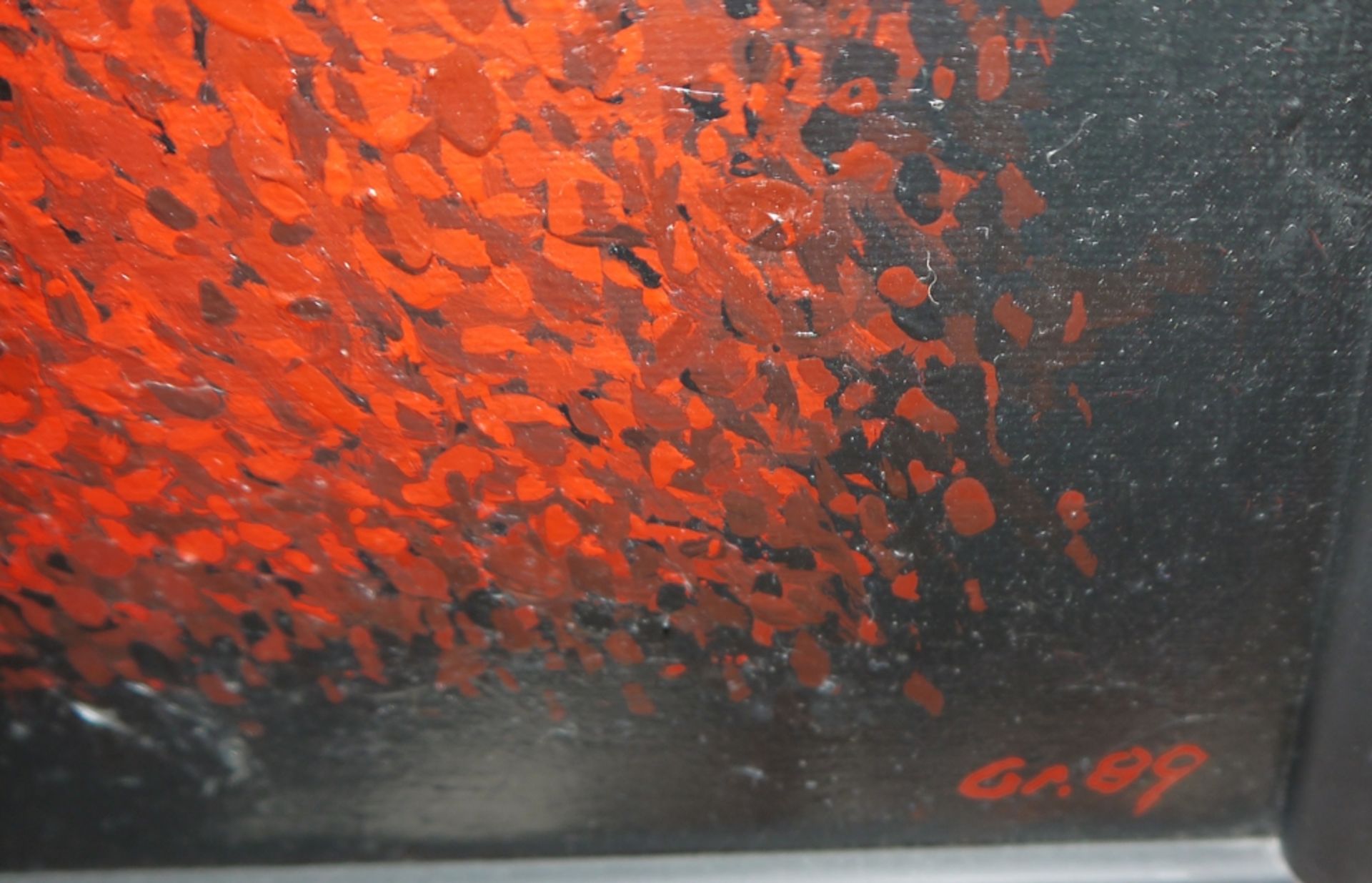 Lothar Griesbach, "Rote Felder", Ölgemälde von 1989 - Bild 2 aus 3