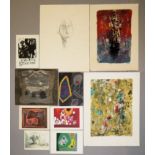 8 Blatt Graphik, Sammlungsnachlass: Fidus, 2x Ida Kerkovius, Stephanie Grimm-Brenner, HAP Grieshabe