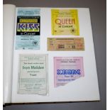 Sammlung Memorabilia der Rockmusik: 100 Tickets internationaler Bands und 21 Alben der Band "Kiss"