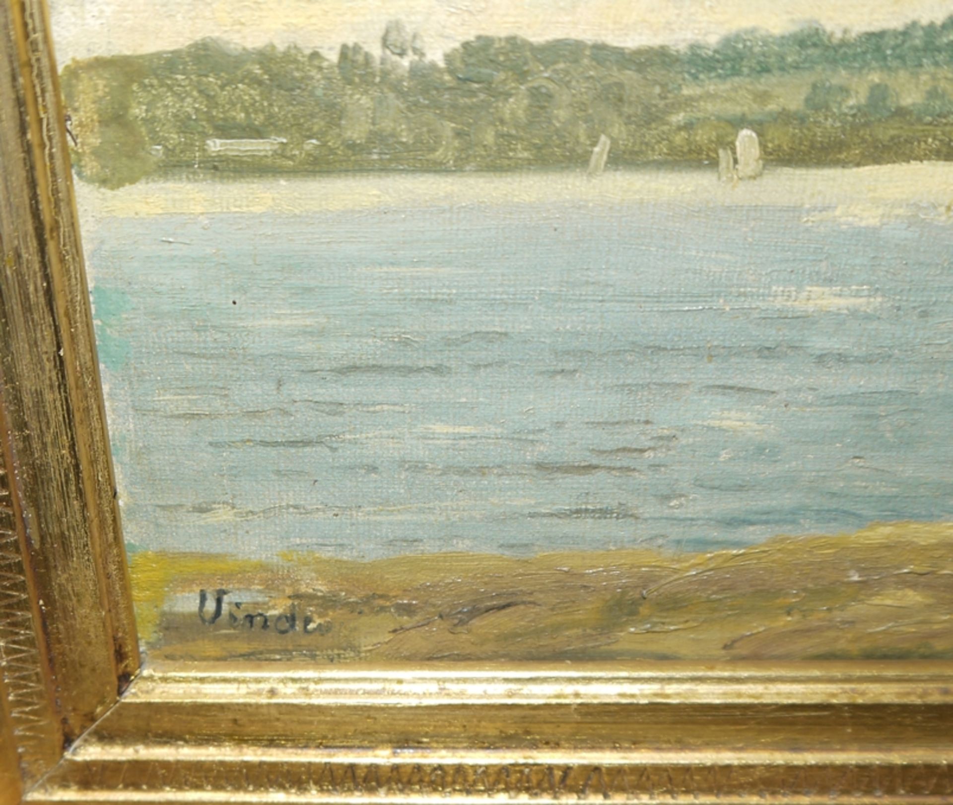 Anton Thorenfeld, "Vinde V. Skive", Ölgemälde um 1900, gerahmt - Bild 3 aus 4