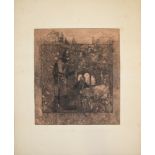 Heinrich Vogeler, "Dornröschen", Aquatinta-Radierung von 1897