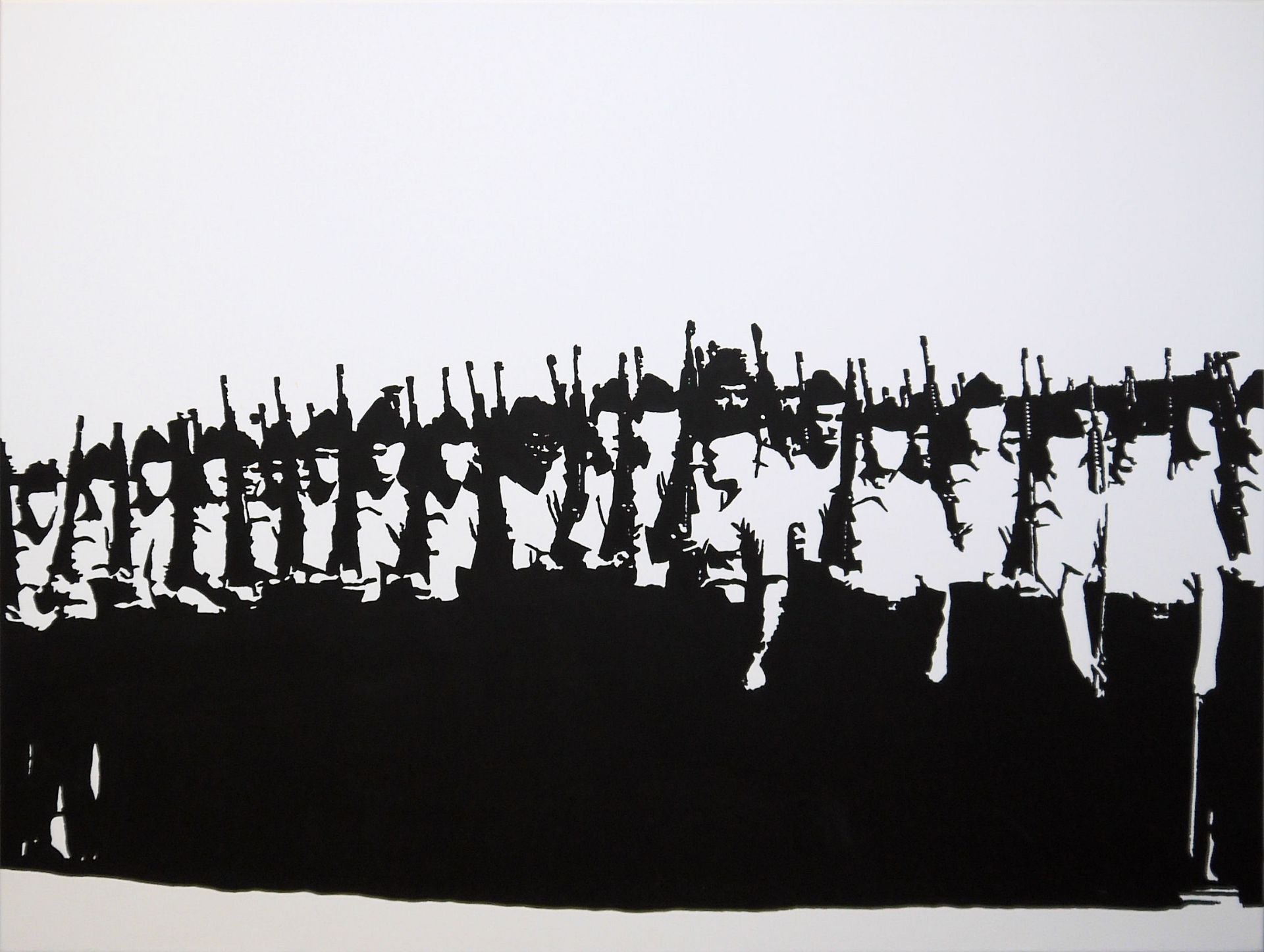Ruby Anemic, Soldaten, großes Acrylgemälde von 2004