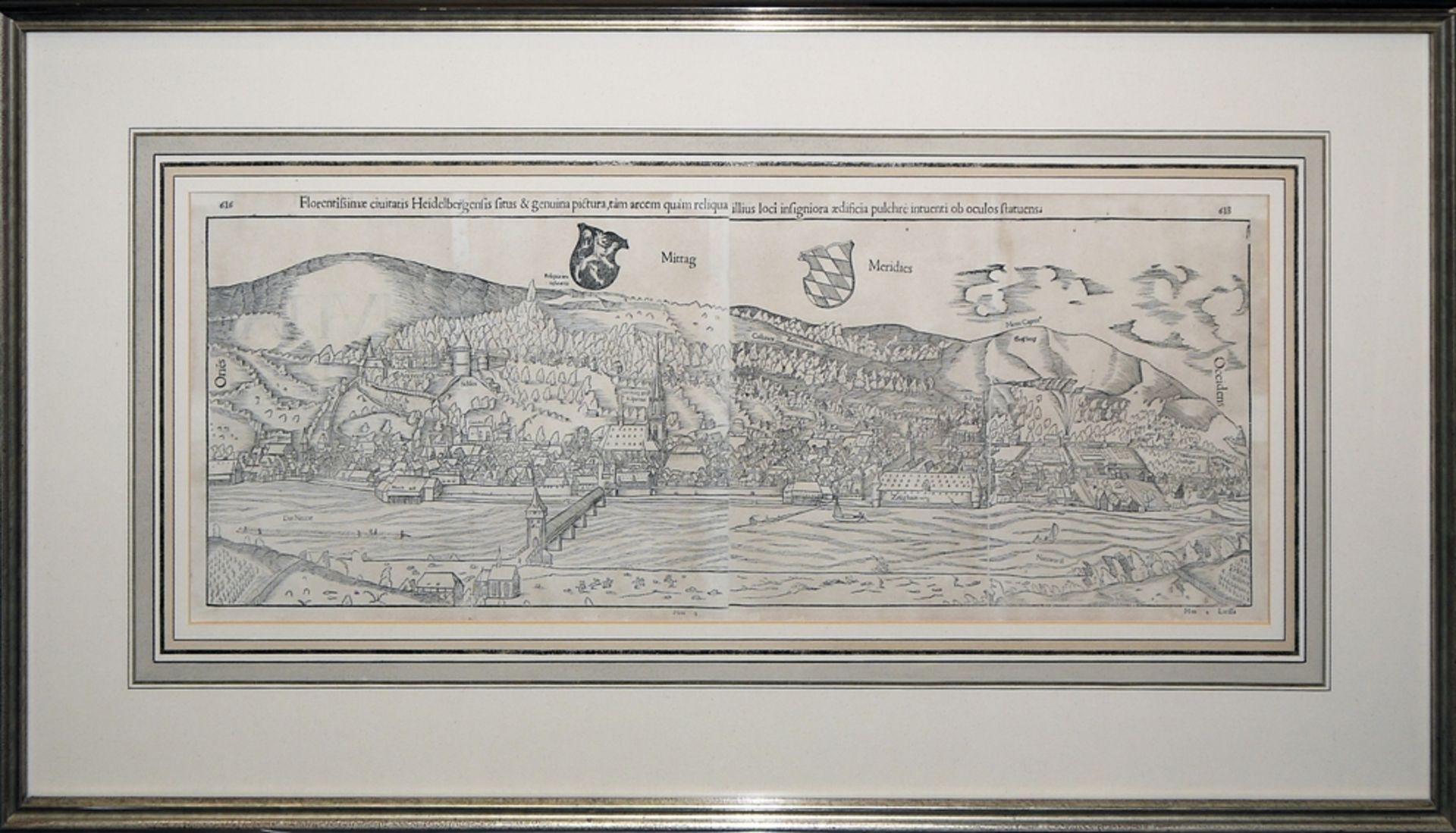 Sebastian Münster, "Florentisimae ciutatis Heidelbergensis situs & genuina pictura, tàm arcem quàm 