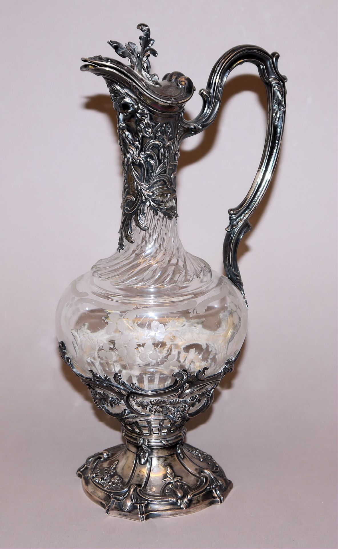 Karaffe mit Silbermontur, Emile Puiforcat, Paris, 2. H.19. Jh.