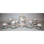 Porzellan-Kaffeeservice Indische Blumen für 10 Personen, Meißen, 1. Wahl