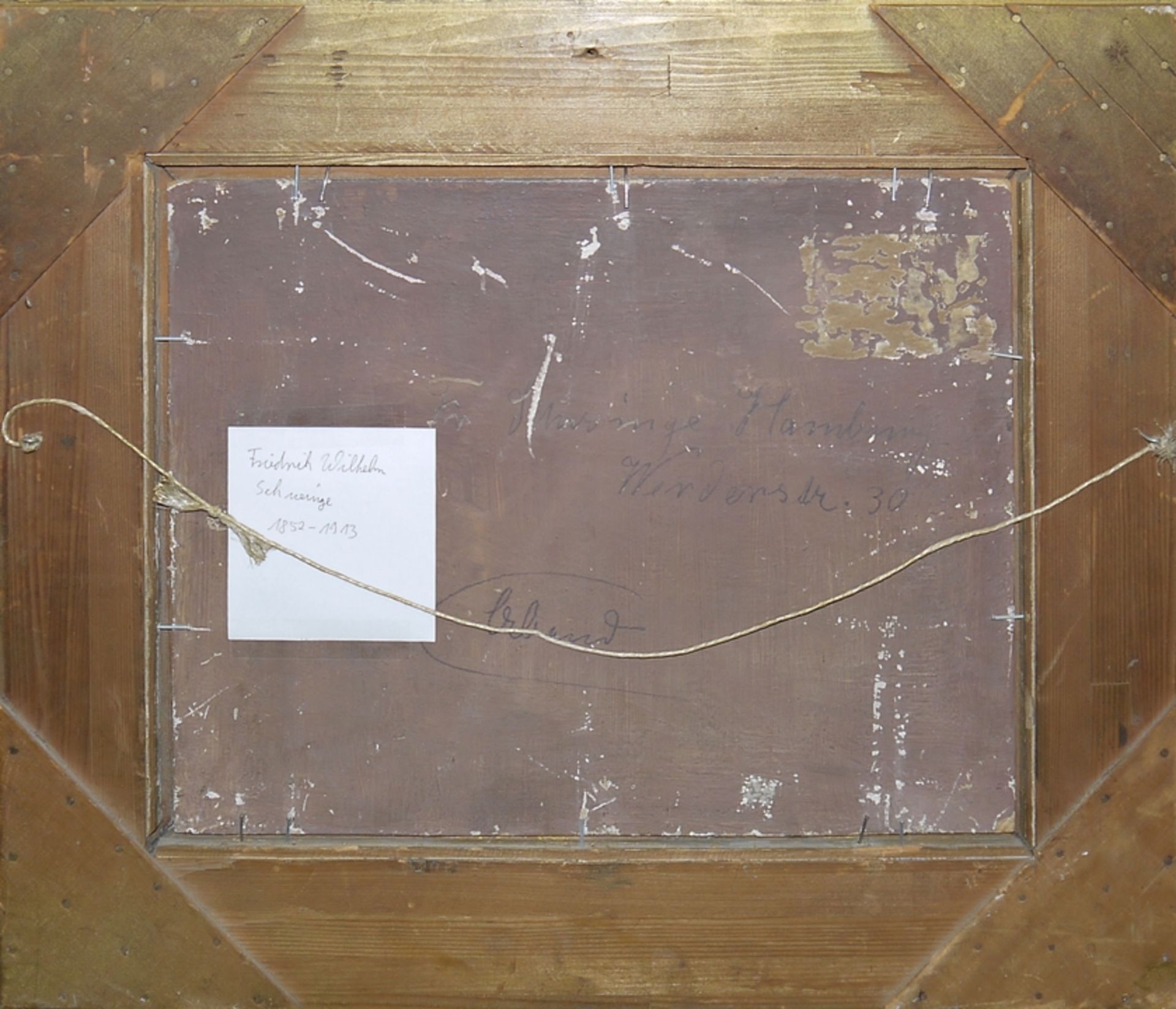 Friedrich Wilhelm Schwinge, Sommerlandschaft von 1910, Ölgemälde, gerahmt - Bild 4 aus 4