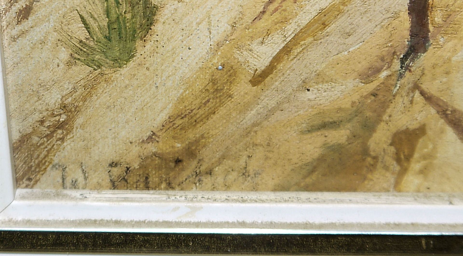 Wilhelm Bartsch, Südländische Landschaft mit Kakteen und Agaven, Ölgemälde, gerahmt - Bild 2 aus 3