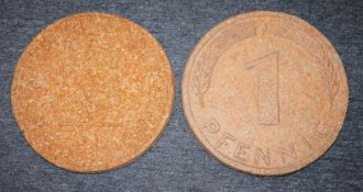 Rolf Bergmeier, 1 Pfennig, 2 plastische Arbeiten von 1993