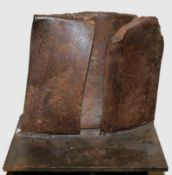 Nicht signierende Bildhauer, zwei größere, moderne Plastiken, Bronze & Eisen