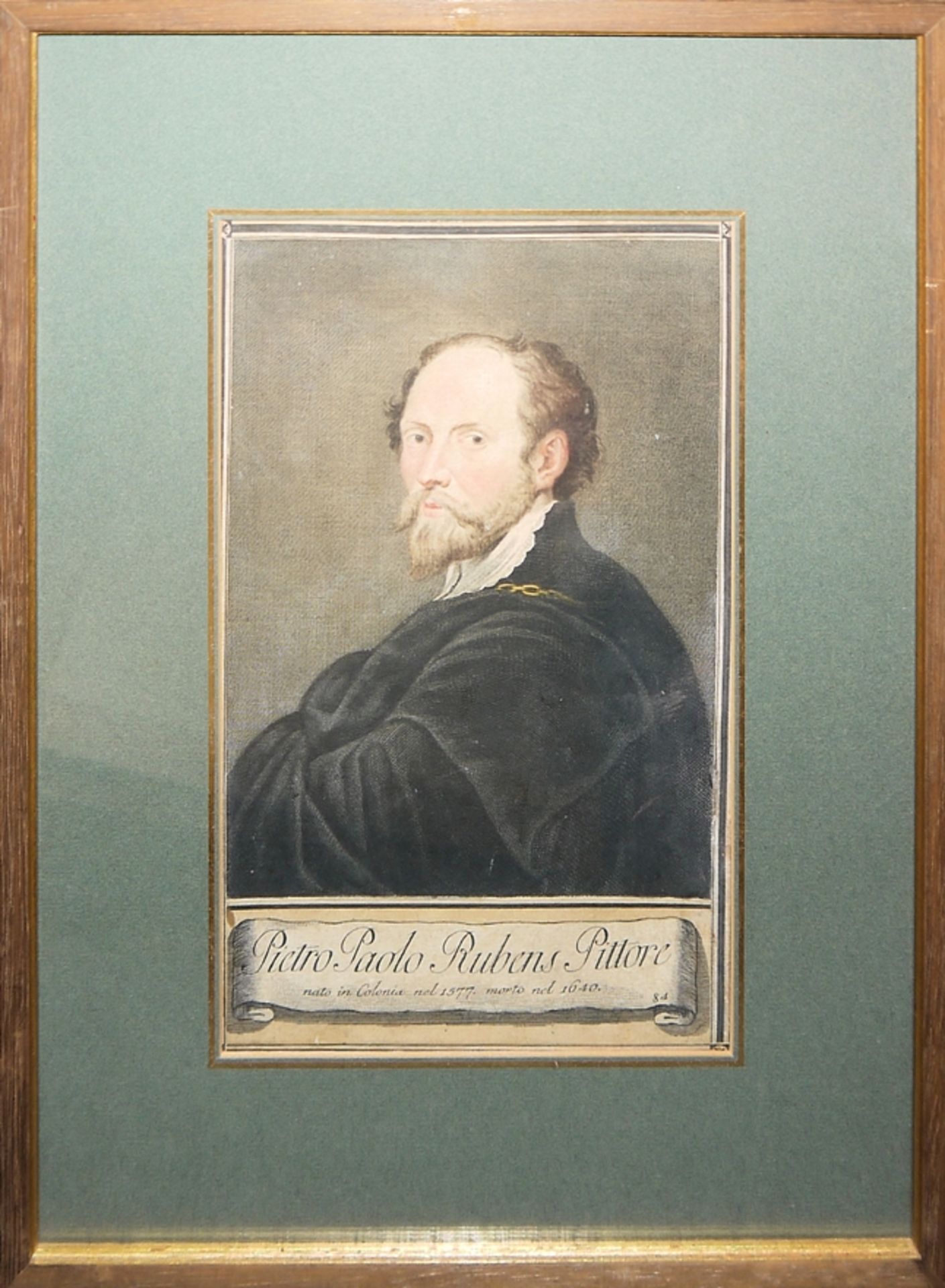Carlo Lasinio: 4 handkolorierte Schabkunstblätter mit berühmten Malern: Tizian, Raffael,  Lucas Cra - Bild 2 aus 4