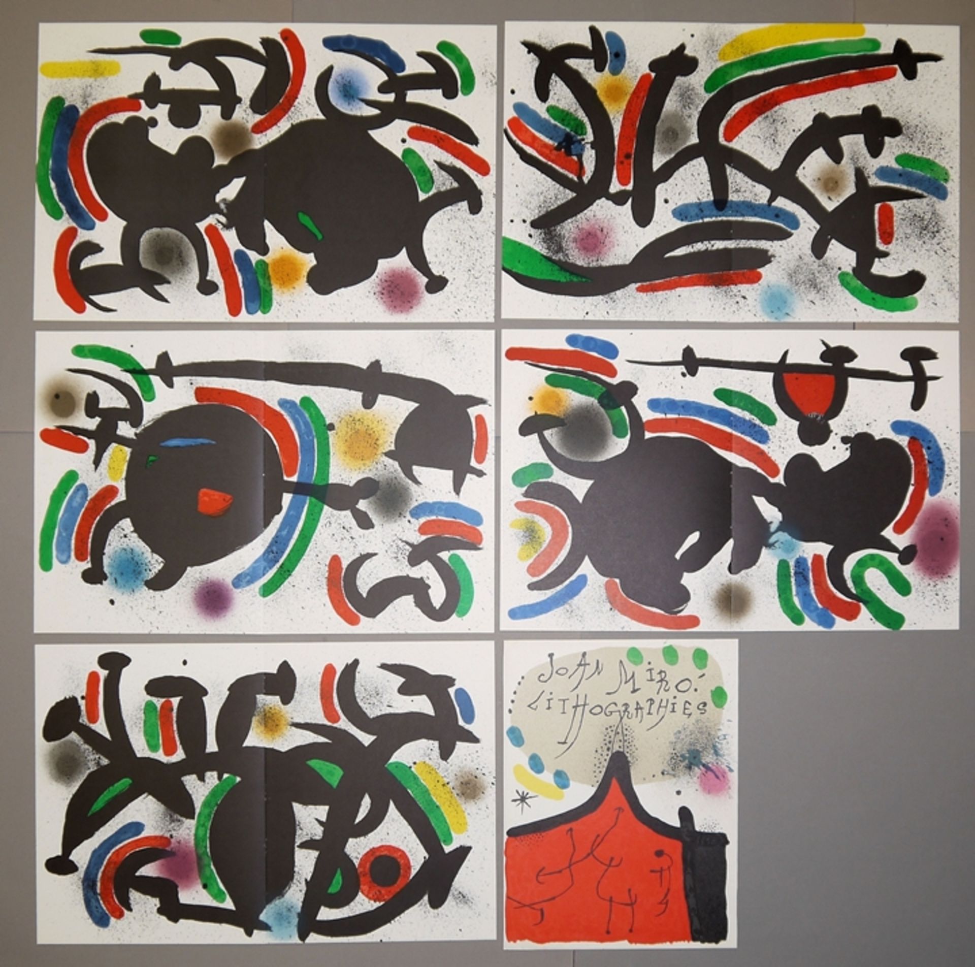 Joan Miro, Miró Lithographe, Sammlung von 6 Original-Farblithographien