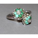 Türkisring mit Brillanten, Gold