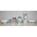 Acht chinesische Gebrauchsporzellane des 19. bis Anfang 20. Jhs.