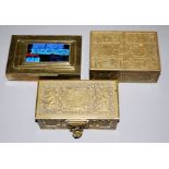 Zwei Schatullen von Erhardt & Söhne, Schwäbisch Gmünd um 1910/20 und Dose der 1950er Jahre