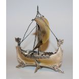 Silbernes Wikingerschiff von Lohne Brodrene, Bergen, Norwegen