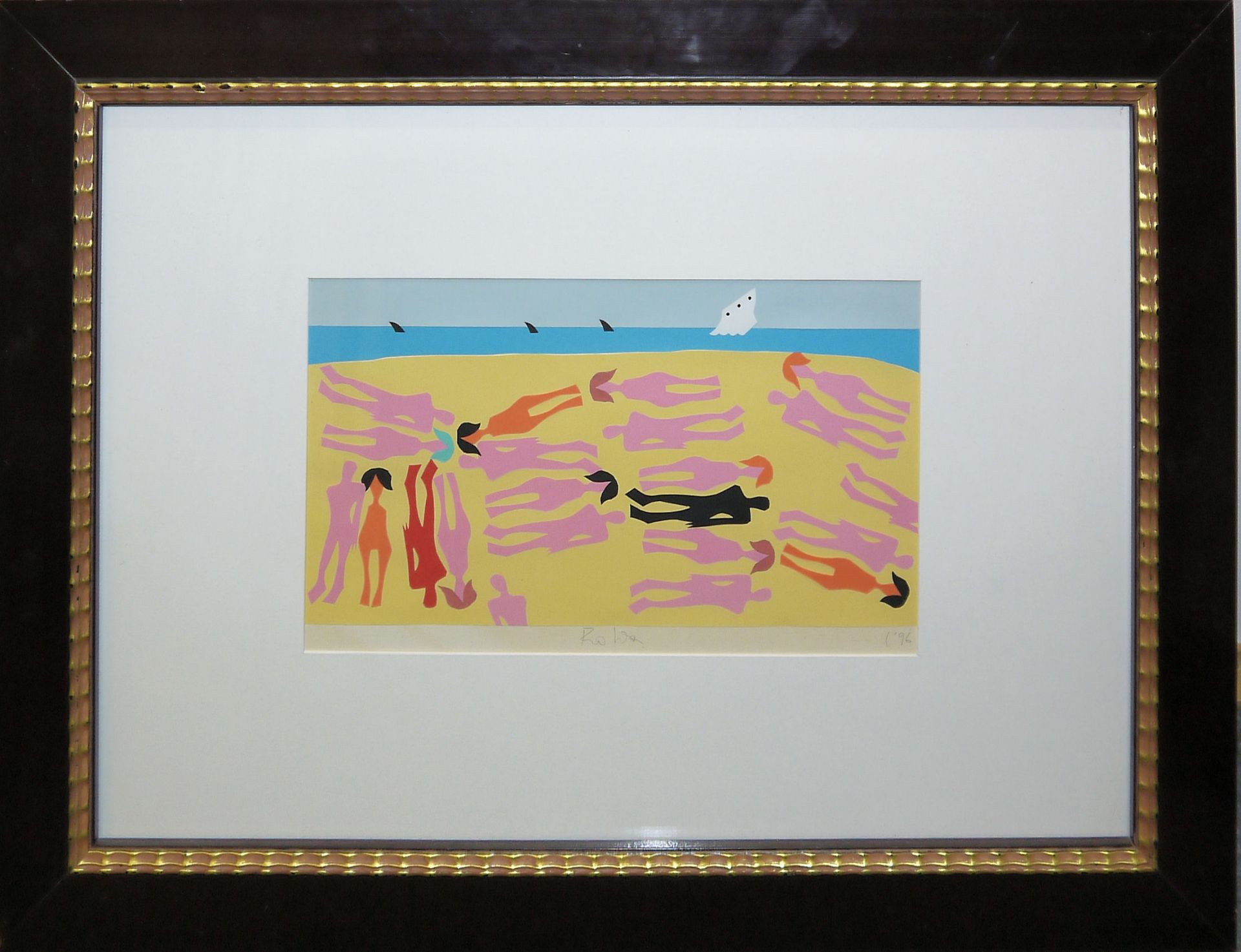 Ana Kolega, 3 Ölgemälde mit farbenfrohen Motiven & eine Collage, gerahmt - Bild 3 aus 3