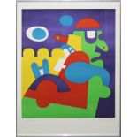 Otmar Alt, Figürliche Komposition signierte Farbserigraphie von 1968