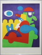 Otmar Alt, Figürliche Komposition signierte Farbserigraphie von 1968