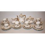 Porzellan-Kaffeeservice für mind. 11 Personen, Frères Balleroy, Limoges um 1910/20