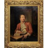 Pehr Hilleström zugeschr. (attr.), Mann mit Mausefalle (Man med råttfälla), Ölgemälde um 1780 im Pr