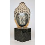 Kopf des Buddha, Bronze, Chiang Saen-Stil, Nord-Thailand 15./16. Jh.
