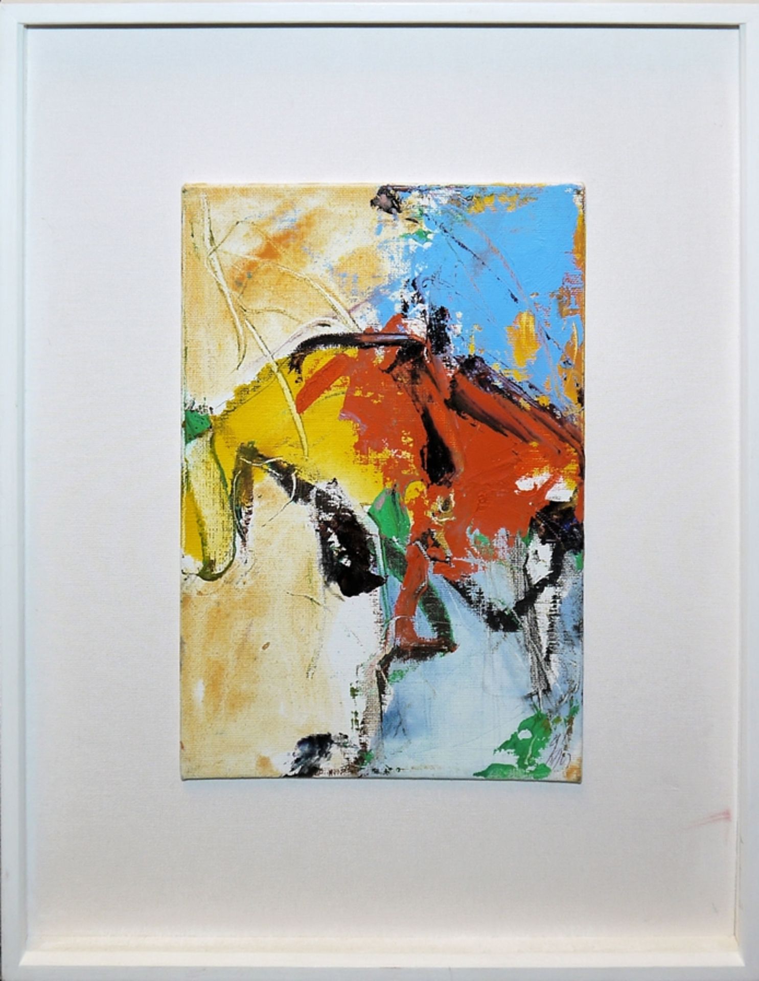 Manfred Nipp, "Ragiu 2" und Abstrakte Komposition, 2 Mischtechniken, 1990er Jahre - Bild 2 aus 2