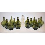 Historischer Lagerfund: 14 Bocksbeutelflaschen des 19. Jhs. und eine "Gluckerflasche"