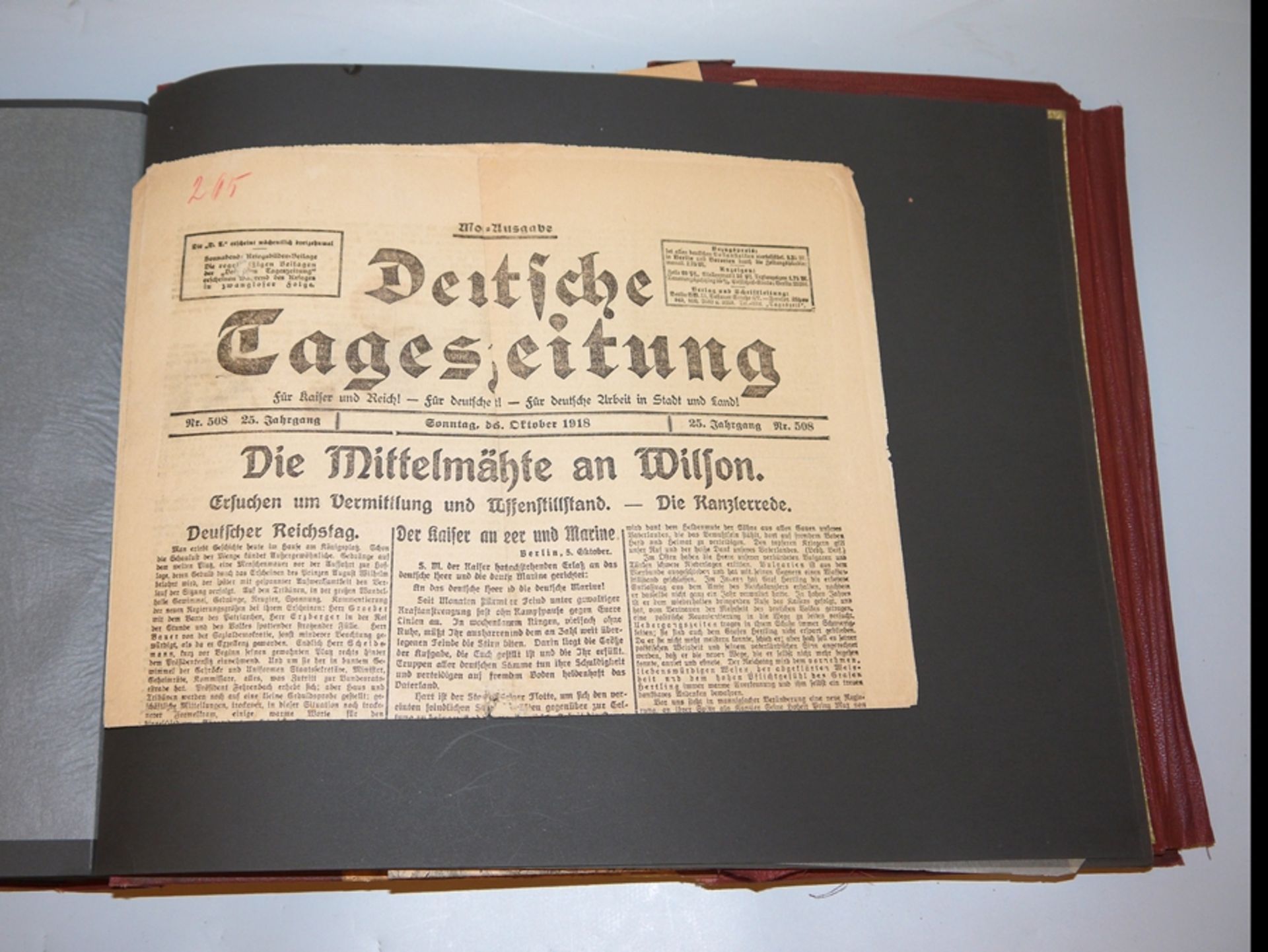 Großes militärisches Album 1914-18, u.a. mit Fotografien, Postkarten, Gefechtskarten u. Dokumenten - Bild 9 aus 10