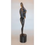 Bruno Bruni, "Leda col cigno", Bronzeplastik von 1978, sign. u. num.