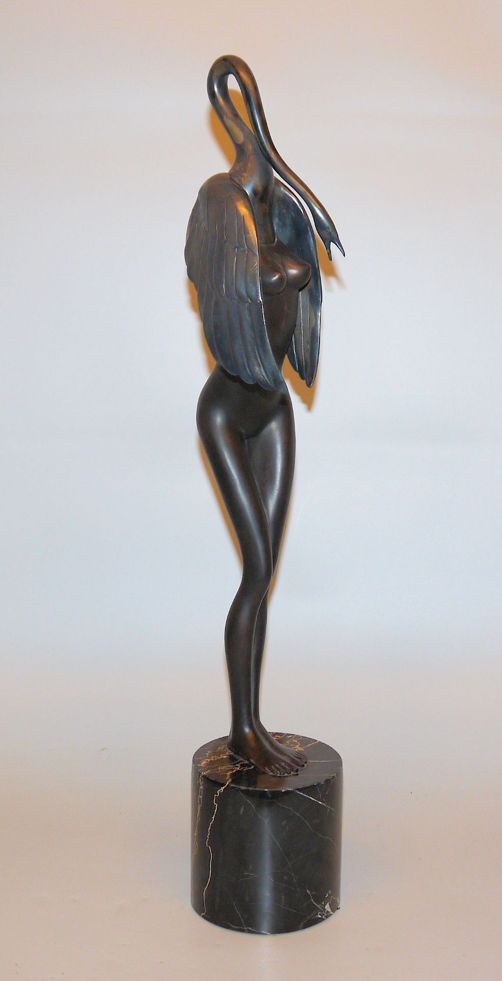Bruno Bruni, "Leda col cigno", Bronzeplastik von 1978, sign. u. num.