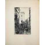 Peter von Halm, "Bernardo Kanal", Venedig, signierte Radierung