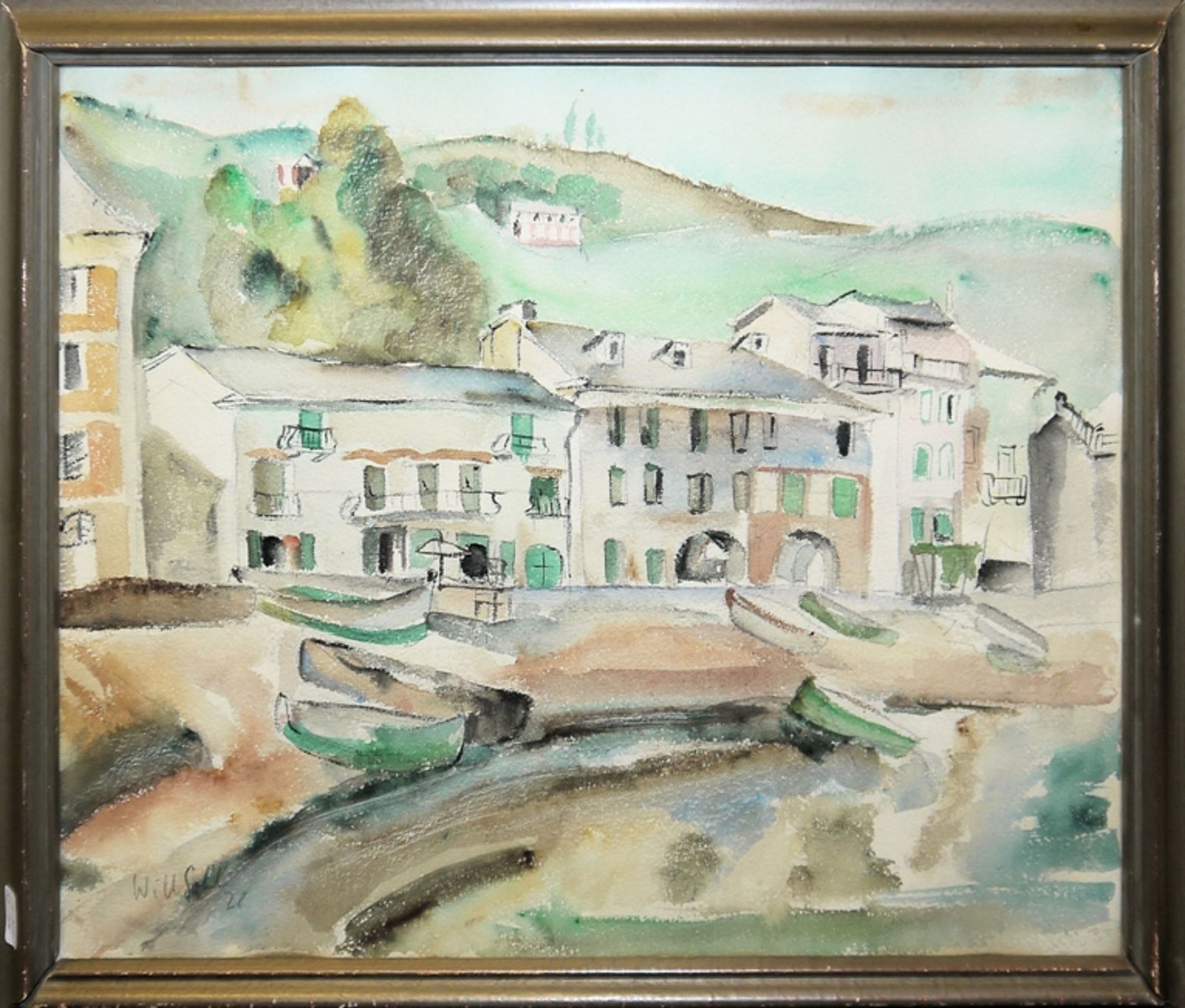 Will Sohl, Küstenlandschaften, 2 signierte Aquarelle, einmal von 1928, gerahmt - Bild 4 aus 5